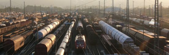 Foto eines Güterbahnhofs
